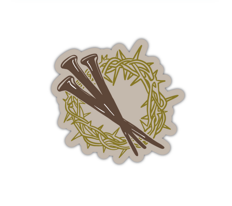 Good Friday Crown and Nails Decal