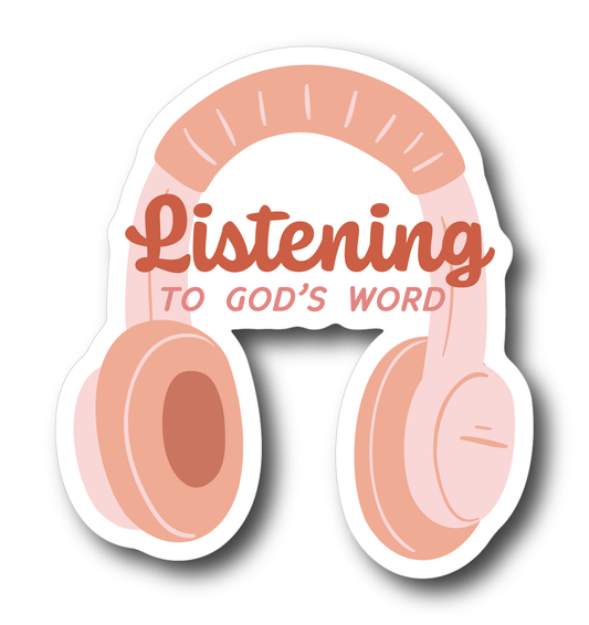 Listening to God's Word Headphones Decal